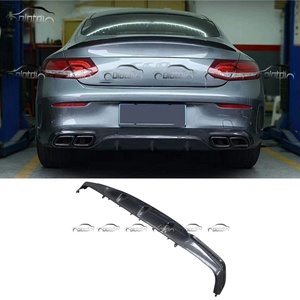 Aileron de style carbone, spoiler, séparateur, lèvre de pare-chocs arrière, diffuseur pour Mercedes Benz W205 C205 C43 C63 - Product Image 4