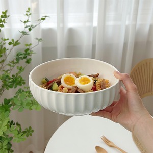 Bol à soupe en céramique avec couvercle, motif vertical mignon, en forme de citrouille, compatible micro-ondes, pour la maison, pour les nouilles et les salades - Product Image 3