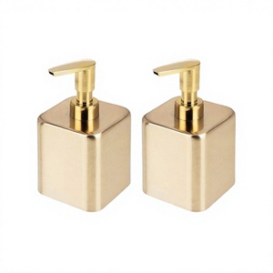Distributeur de savon liquide en métal couleur or avec distributeur de lavage à la main de la plus haute qualité pour la salle de bain et la cuisine - Product Image 1