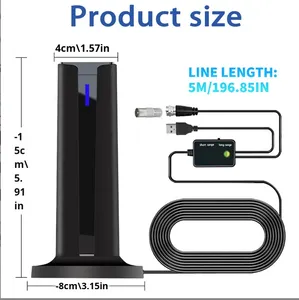 Antenne <span class=keywords><strong>TV</strong></span> numérique HD DTMB 25dBi Amplificateur de signal Intérieur Portée 50-80 milles 1080p Montage vertical Vente en gros OEM - Product Image 3