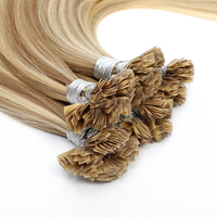 Alibaba al por menor virgen extensiones europeas 22 pulgadas Cheveux ruso Keratin Bonds Real Remy punta plana extensiones de cabello humano