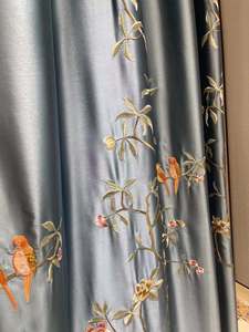 Nouvelle broderie d'atmosphère haut de gamme <span class=keywords><strong>2022</strong></span> nouveau tissu de rideau Jacquard occultant de haute précision de Style chinois - Product Image 2