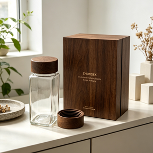 Couvercle en bois de noyer personnalisé pour bocaux de conservation en verre, récipients à épices, boîtes de cuisine – Vente en gros - Product Image 3