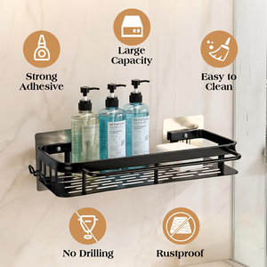 Estante Adhesivo para Esquinas, Soporte para Toallas y Jabón, Accesorios de Baño, Organizador de Ducha y Inodoro, Juego de Estantes y Cestas - Product Image 5