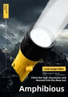 Lampe de plongée T6 à lumière blanche puissante, étanche, longue portée, 80 mètres, lanterne de pêche et de plongée