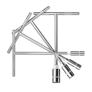 T Type Socket Wrench 6 7 8 10 14 17mm Hex Drive Manual Tool For Bolt Tightening - Product Image 2