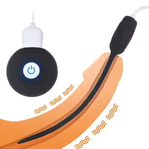 silicone 20 Speeds Urethral Vibrator Masturbator Sex Toys For Adults Men Urethra Penis Plug Dilators%