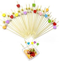 Piques à cocktail en bambou écologiques et durables, personnalisables, jetables, pour garnitures de fête, vente directe usine, pour bars et hôtels