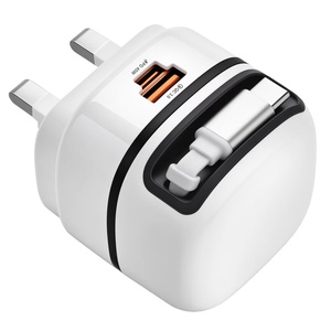 Caricabatterie Rapido 65W per Telefono Cellulare con Spine EU/UK e Doppi Cavi di Ricarica Integrati - Product Image 3