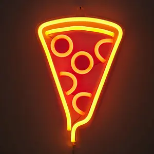 silicone flex strips bar tube light beautiful wall advertising RGB color change available custom decorative led neon pizza sign