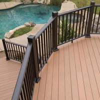 WPC-Plancher de terrasse classique en bois composite antirouille pour l'extérieur, adapté à la zone côtière