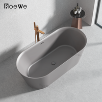 Baignoire et spas de couleur gris mat, baignoire autoportante en acrylique, baignoires de luxe pour se baigner dans la salle de bain