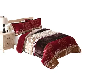 Bộ Ga Giường Sang Trọng Trải Giường Đệm King Size Quilt Cover Set Nữ Hoàng Đôi Bên Vải Trải Giường Quilt Comforter