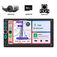 Estéreo Universal 2 DIN para Auto con Pantalla Táctil Android Auto y Carplay Inalámbrico, Bluetooth, Tipo-C, Android, 7 Pulgadas, con Cámara de Reversa