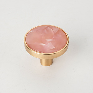 Usine en gros poignée de porte ronde en alliage de zinc poignée de porte monotrou personnalité simple poignée de garde-robe coquille créative - Product Image 1