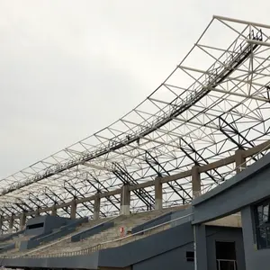 Arch Design Steel Pipe Structure Steel Truss Stadium Bleacher Roof For School