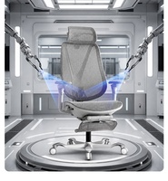 Chaise de bureau ergonomique Woshi C300 - Dossier en maille nylon, dossier réglable, soutien lombaire pour le jeu à domicile et les longues sessions assises