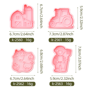 <span class=keywords><strong>Ferme</strong></span> série 3D dessin animé bricolage Animal <span class=keywords><strong>ferme</strong></span> Animation imprimé Biscuit moule en plastique <span class=keywords><strong>emporte</strong></span>-pièces pour faire des Biscuits uniques - Product Image 6