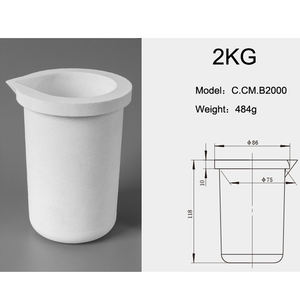 Crisol de Cerámica de Sílice Fundida de Cuarzo de Alta Pureza de 1 kg, 2 kg, 3 kg, 4 kg para Fundir Oro - Product Image 4
