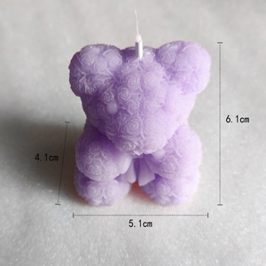 Tốt Nhất Bán Valentine Món Quà Ngày Bow Tie Gấu Thơm Nến Teddy 3D Gấu Tăng Thơm Thơm Nến - Product Image 6