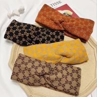 Groothandel nieuwste winter elastische kruis knoop hoofdband vrouwen haarband hoofdband wol gebreide hoofdband voor vrouwen