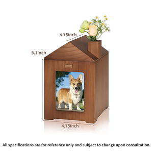 Custom Pet <strong>Memorials</strong> Urns for <strong>Dogs</strong> Cats Ashes With Photo <strong>Frame</strong> Pet Cremation Urns Custom Natural Wooden Pet Urns - Product Image 3