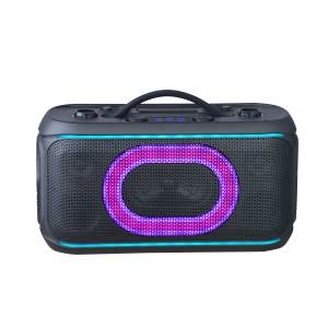 Système de haut-parleurs 5"x7" Woofer + 2x2.5" Tweeter - Puissance RMS 50-100W pour Home Cinéma et Fêtes en Extérieur avec Éclairage LED RGB - Product Image 1