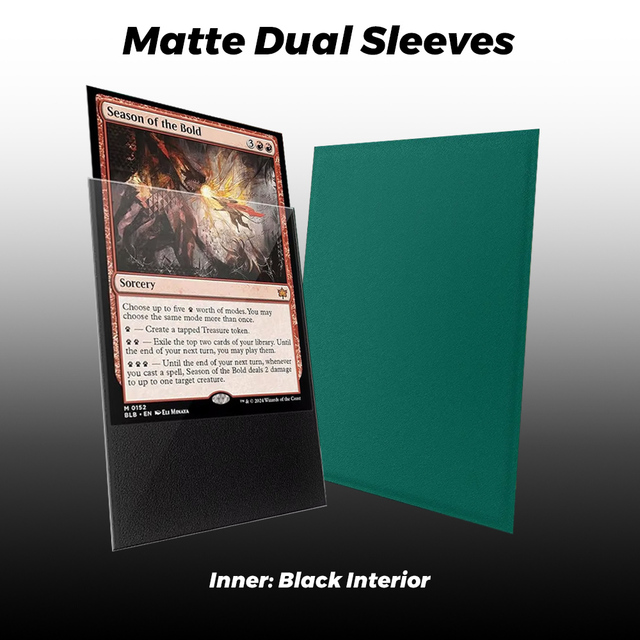 Dragon Card Shield Sleeves - Matte Dual Card Sleeves Standard Size Textured Back Compatible for Pokemoned TCG Card Matte Sleeves