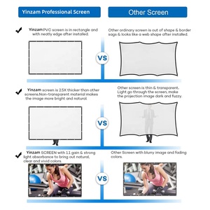 Yinzam Fast Folding 120 Inch 16:9 Outdoor <strong>Screen</strong> Movie Theater Canvas Rear Portable <strong>Projection</strong> <strong>Screen</strong> for Outdoor Indoor Beamer - Product Image 3