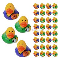 Jouets de bain en caoutchouc personnalisés pour enfants, jouets de bain en forme de canard, imprimés avec des motifs exclusifs