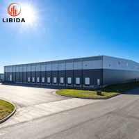 Edificio Prefabricado de Acero Galvanizado, Almacén Metálico Resistente al Viento para Almacenamiento en Frío y Fábrica de Procesamiento