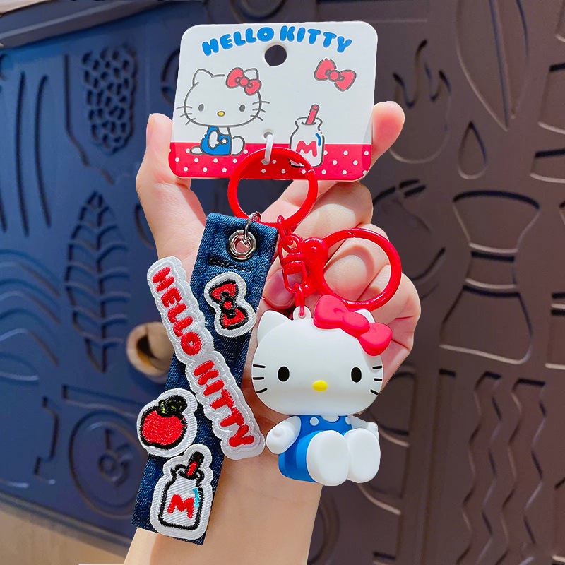 Boucle de corde à main série denim de la famille Sanrio