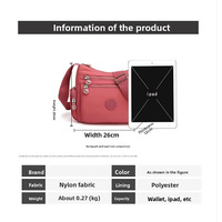 2025 léger femmes quotidien sac de messager petit bandoulière multi-fermeture éclair voyage momie téléphone portable sac à bandoulière étanche