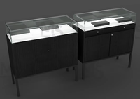 M & S Armoire haute vitrine en verre pour cosmétiques et bijoux Kiosque de gros personnalisé avec éclairage LED
