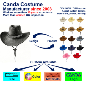Chapeau <span class=keywords><strong>de</strong></span> cowboy classique pour adulte, certifié CE CPC UKCA, idéal pour carnaval, événements, spectacles et activités <span class=keywords><strong>de</strong></span> plein air, 100% authentique, directement <span class=keywords><strong>de</strong></span> <span class=keywords><strong>l</strong></span>'usine. - Product Image 4