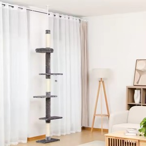Condominio de árbol rascador de escalada para <span class=keywords><strong>gatos</strong></span> con raspadores y cama de montaje en pared grande de lujo moderno personalizado de fábrica - Product Image 2