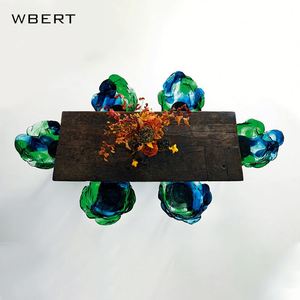 Chaise pétale design moderne WBERT de luxe en plastique résine transparent pour usage domestique chaise de bar rotative pour salle à manger - Product Image 6