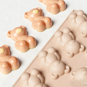 <span class=keywords><strong>Stampo</strong></span> in Silicone a Forma di Orso con 8/12 Cavità per Mousse, Cioccolato, Pudding e Dessert da Tè Pomeridiano - Product Image 4