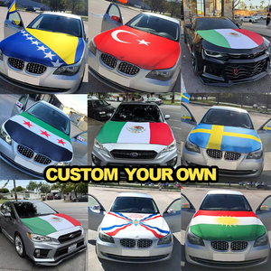 Housses de capot de voiture écologiques personnalisées, drapeaux de moteur, motifs d'équipes et de pays, taille et couleur personnalisées, décoration automobile pour utilisation sur rétroviseur de voiture - Product Image 1