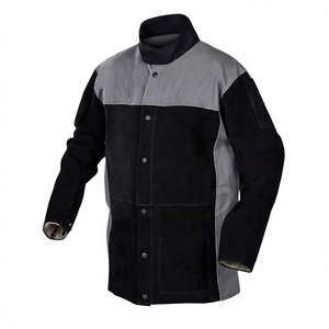 Veste de soudage résistante à la chaleur JNA GROUP noire et grise, manches longues, 300C-500C, niveau B, avec pack respirateur, coutures soudées, coupe régulière - Product Image 1