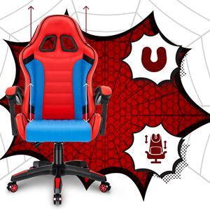 Chaise longue pour ordinateur de Gaming, fauteuil inclinable, Design <span class=keywords><strong>Spiderman</strong></span>, garçon, amoureux des jeux de course, livraison gratuite - Product Image 3