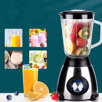 Mixeur Électrique Commercial 5 Vitesses avec Bol en Acier Inoxydable 1,5 L – Appareil de Cuisine Polyvalent pour Jus et Aliments – Offre Spéciale