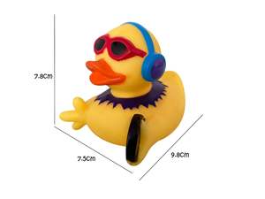 Logo Personnalisé Rock Duck Petit Canard Jaune Jouet de Bain Jouet de Jeu d'Eau avec Fonction de Couinement Vente en Gros Distributeur Automatique Cadeau de Noël - Product Image 6