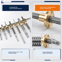 Vis trapézoïdale à filetage en T 8mm 10mm 12mm en acier à roulement, filetage fraisé, mouvement linéaire CNC haute précision