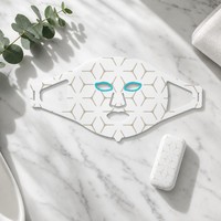 Masque facial EYCO, luminothérapie LED rouge, bleue et infrarouge proche, utilisation à domicile, silicone, soulagement de la douleur