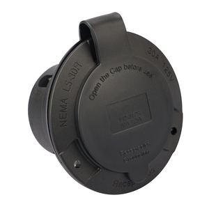 NEMA L5-30R khóa Ổ cắm điện 125/250 Volt 30 amp mặt bích Outlet Đen Bìa ABS Vật liệu chúng tôi cắm tiêu chuẩn tường ổ cắm - Product Image 5