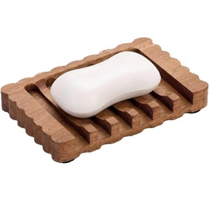 Wooden <b>Soap</b> <b>Dish</b> Rectangular <b>Bamboo</b> <b>Soap</b> Tray With Drainage Bathroom Countertop <b>Soap</b> Holder - Product Image 5