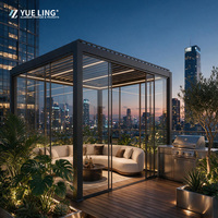 Pergola en aluminium à toit à lames orientables sur mesure pour entrepreneurs et constructeurs, pergola d'extérieur imperméable pour patio, protection contre la pluie
