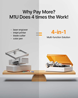Máquina de Grabado Láser M1 Ultra de Escritorio 4 en 1, Grabador Láser de 20W con Soporte IA, Compatible con CNC, Piedra y Goma, Paquete Deluxe