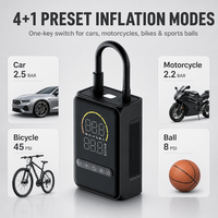 Gonfleur de pneus numérique intelligent ABS, pompe à air sans fil, compresseur portable, arrêt automatique, 150 PSI, écran LED pour voiture et moto